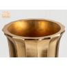 Buy cheap Gold Leafed Fiberglass Table Vases Homewares Decorative Items Trumpet Floor Vases from wholesalers