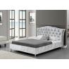Buy cheap Small Single Plywood Bed Frame 190cm Length Crushed Velvet With Characteristic Headboard from wholesalers