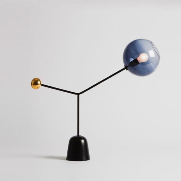 Quality Modern creative Glass LED Table Lamp for Living Room Grass Shade Metal Black simple table lamp(WH-MTB-25) for sale