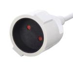 Factory Direct VDE 10A Quality Power Cords Extension Cords White 2 Pin Plugs &