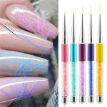 DIY UV Gel Grid Stripes Nail Painting Tools 7/9/11/14/19mm Rhinestones Handle