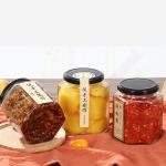 Flat Hexagon Airtight Mason Jars , BPA Free Food Safe Glass Candy Jar With Lid