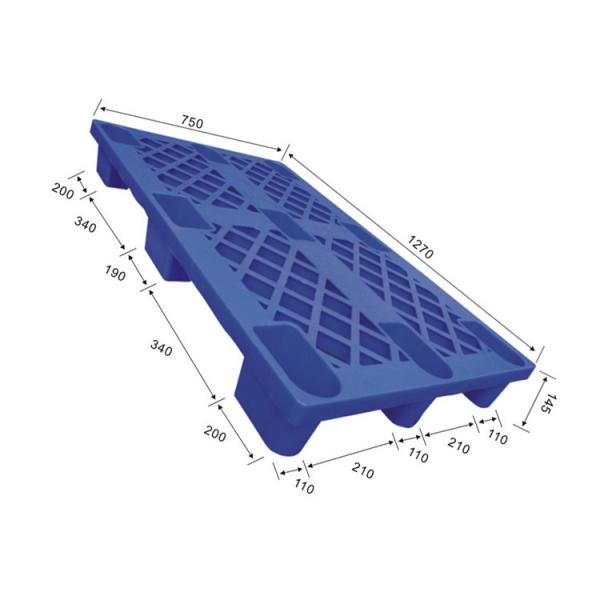 Buy cheap 1270x750 Stackable Plastic Pallet HDPE Recycled 1500Kg Static from wholesalers
