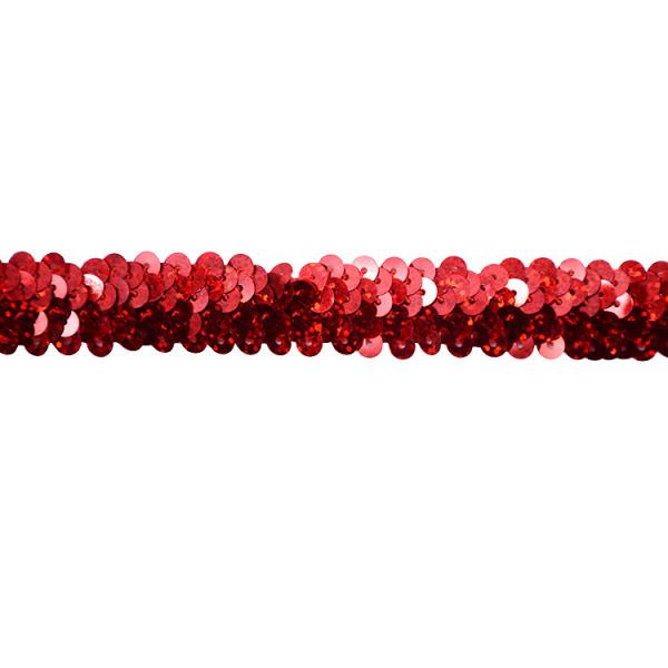 Buy cheap GZ003 OEKO Red Beaded Stretch Sequin Ribbon Trim from wholesalers