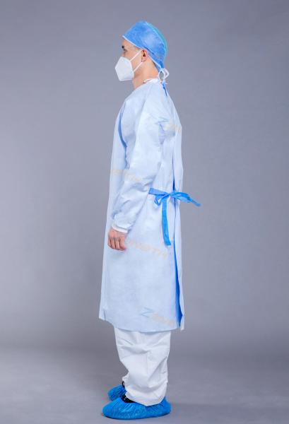 Buy cheap Fully Reinforced SMMS 65g Hospital Disposable Gowns from wholesalers