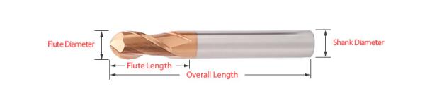 Buy cheap HRC55 HRC60 Carbide Tapered Ball End Mill TiAlN Coated from wholesalers