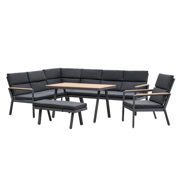 Buy cheap 760mm Depth 1970mm Breadth Rattan Garden Furniture Sets Grey Color from wholesalers