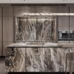 Buy cheap Luxury Customized Kitchen Cabinet Kitchen Furnitures Design Wood Veneer Kitchen Cabinet from wholesalers
