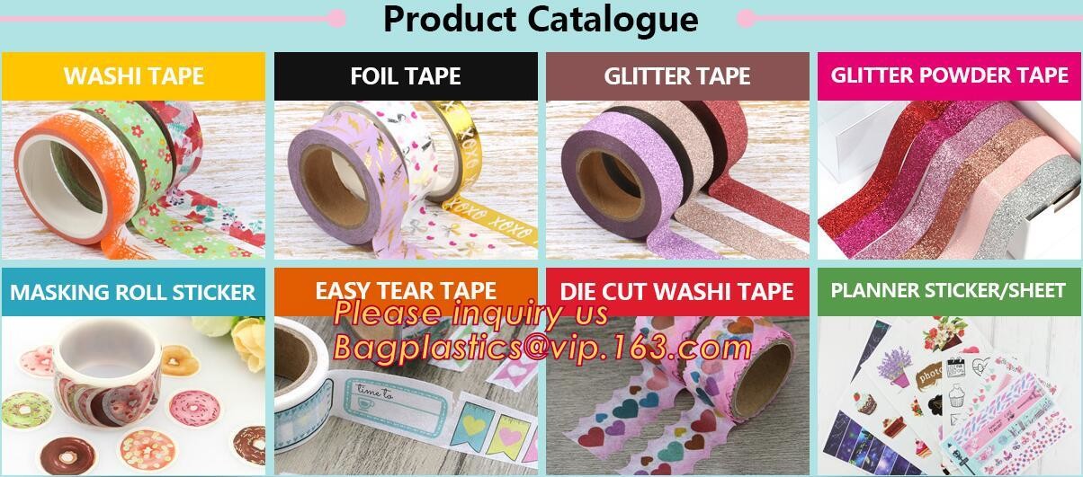 Free Samples Printed Decorative Set Washi Tape,Vintage style free sample box waterproof custom printed washi tape BAGEAS