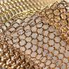 Buy cheap Bronze Color Chain Mail Ring Metal Mesh Curtain Panels For Space Divider from wholesalers