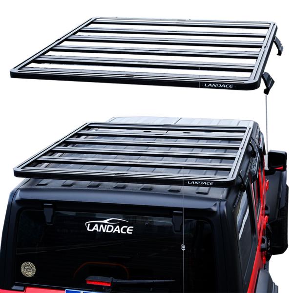 Buy cheap Lightweight Black 4x4 Aluminum Alloy Roof Rack Jeep Wrangler JL with 25kg Capacity from wholesalers