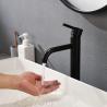 Buy cheap Brass Modern Vessel Single Hole Single Handle Basin Mixer In Matte Black from wholesalers