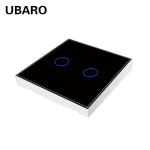 2gang Paste Switch 86*86*12mm Smart Home RF 433.92MHZ Remote Switch with 3-50