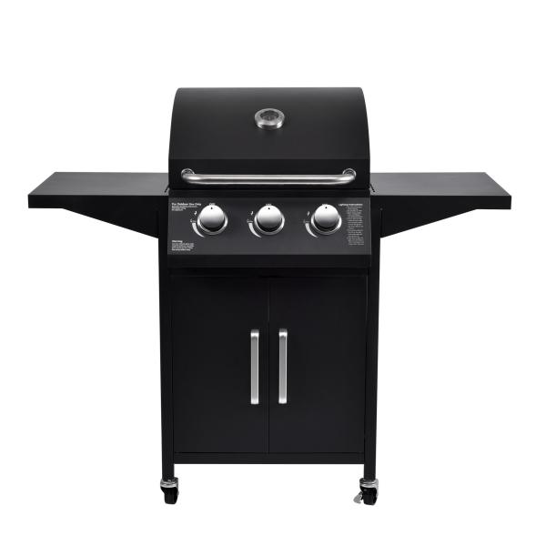 Stainless Steel Propane Rotisserie Gas BBQ Grill 3 Burners for Garden Outdoor