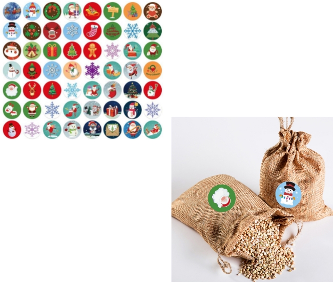 ISO9001 Eco Friendly Hot Glue Christmas Gift Tag Custom Paper Stickers,Elevate Your Product s Image