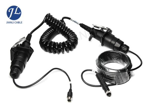 Buy cheap Truck Trailer Coiled Electrical Cable , Rearview Camera Spiral Power Cable from wholesalers