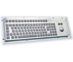 IP65 / IK07 Panel Mount Keyboard F7-TB38 With 38mm Stainless Steel Trackball