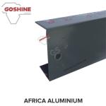 anodized / powder coated black aluminium alloy extrusion profile for south