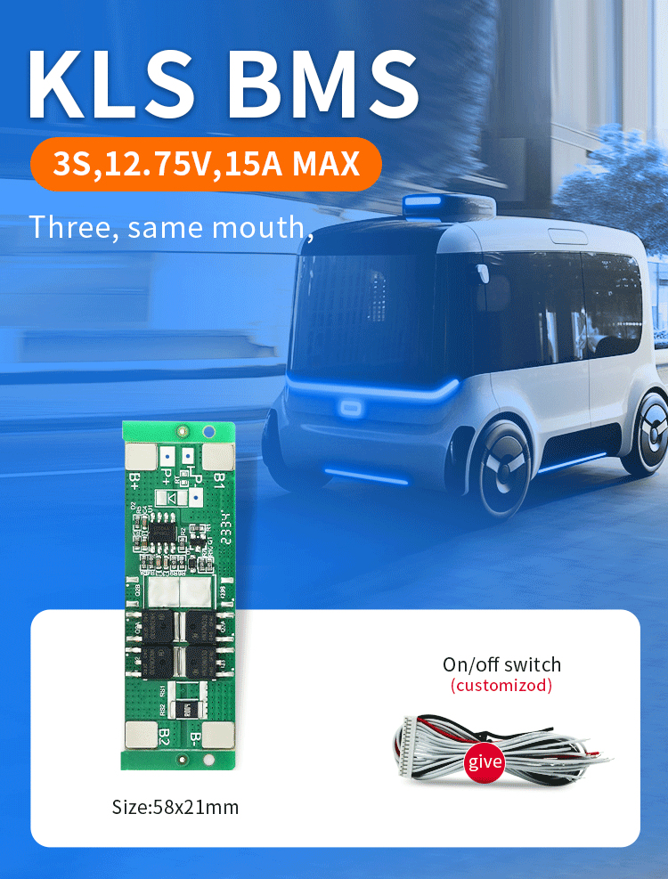 KLS Power Tool BMS: 3s 5a NMC Battery Bms, Lifepo4 Battery Balanced Manufacturer