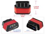 Red Wifi Car Diagnostic Tool KW903 bluetooth Display Current Sensor Data