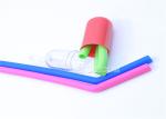 Durable Silicone Smoothie Straws , Flexible Reusable Straws Long Lifetime