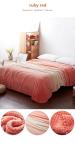 Gradient Color Flannel Sheet Blanket , Flannel Fleece Blanket Easy Care For