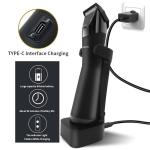 Men Ipx7 Waterproof Body Groin Hair Clipper Two Cutter Head Rechargeable