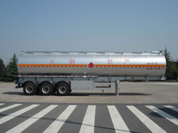 46000 Liters Aluminum Fuel Oil Tank Trailer With 12T BPW 3 axles Petroleum