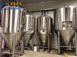Silver 2000L 3000L Brewery Tanks Stainless Steel Beer Conical Fermenter