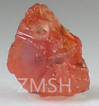 Peach Orange Paparacha Lab Made Sapphire Raw Gem Stone For Decoration Necklace