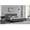 Buy cheap Dark Grey Linen King Size Upholstered Sleigh Bed Plywood Frame from wholesalers