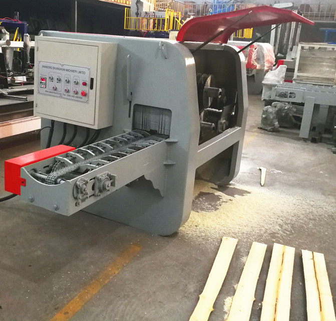 Round log cutting multiple rip saw machine, multi blade circular saw rip saw wood cutting machine