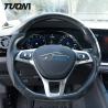 Buy cheap Black Perforated Leather Carbon Steering Wheel For VW MK7 Lamando Scirocco from wholesalers