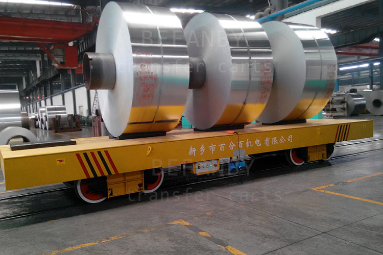 50t large capacity rail transfer carriage for assembly line