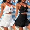 Buy cheap Ladies Three Piece Swimwear Bikini Solid Color 3 Piece Swimsuit Floral Special Fabric from wholesalers