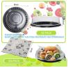 Buy cheap Disposable Catering Trays With Lids Serving Trays Black Plastic Round Platters With Clear Lids Deli Wax Paper from wholesalers