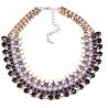 Buy cheap ZARA fashion models with manual compiled clip multicolor diamond necklace wholesale from wholesalers