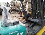 Komatsu Used Diesel Forklift Truck , Original 3 Stage Mast Forklift