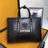 Buy cheap Authentic Crocodile Belly Skin Businessmen Large Laptop Briefcase Genuine Exotic Alligator Leather Male Working Handbag from wholesalers