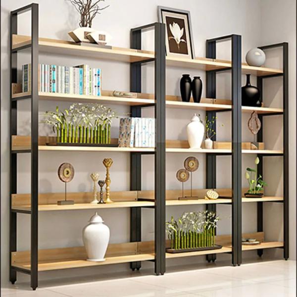 Buy cheap Steel Wood Gondola Shelving Household Multi Storey Living Room Bookshelf from wholesalers