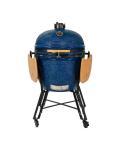 Ceramic Pizza Charcoal Kamado Grill 27 Inch BBQ Bamboo Sidetable 304