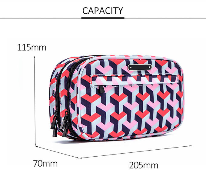 Embroidery Logo Private Label Ladies Polyester Cosmetic Bag