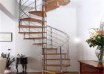 Prefabricated Spiral Staircase Timber Treads Stair For Indoor