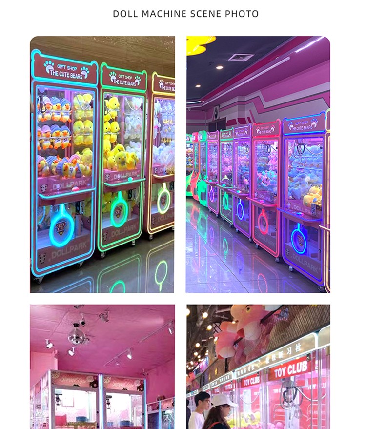 Amusement Game Center Toy Crane Claw Machine with Bill Acceptor and 900*880*2000mm