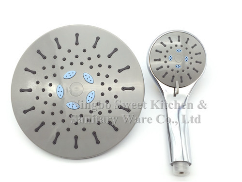 ABS material chrome plating shower head hand shower set rain shower bathroom accessories
