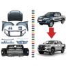 Buy cheap Export Auto Parts Body Kits For Toyota Hilux Vigo 2009 2012 , Upgrade To Hilux Rocco from wholesalers