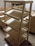 Custom Bread Wooden Retail Display Shelves / Wooden Bakery Display Racks