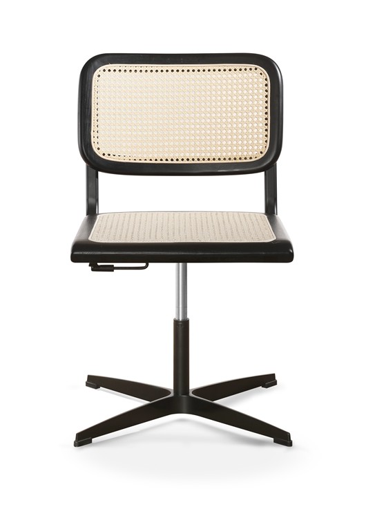 Armless Swivel Rattan Office Chairs