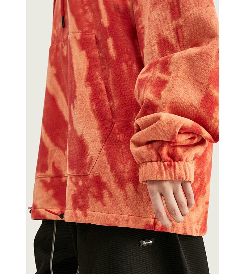 Unisex Plain Tie Dy 100% Cotton Oversized Drop Shoulder Hoodie