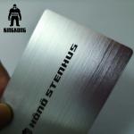 Makeup Artist Laser Cut Custom Metal Membership Cards Printable Silver Color